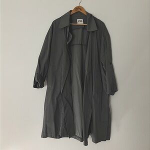 ZARA MIDI GREY TRENCH